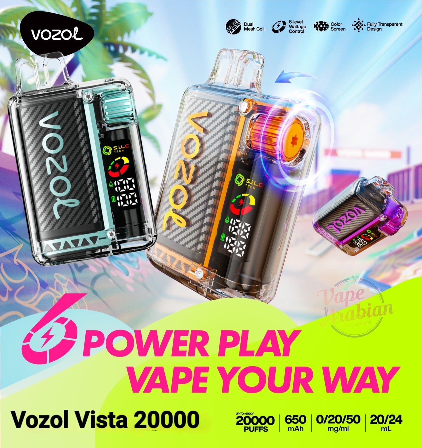 Vozol Rechargeable Vape Bar – Vista 20000